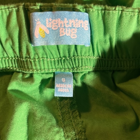 Lightning bug bright, kelly green pull on shorts size 8 - Picture 5 of 5